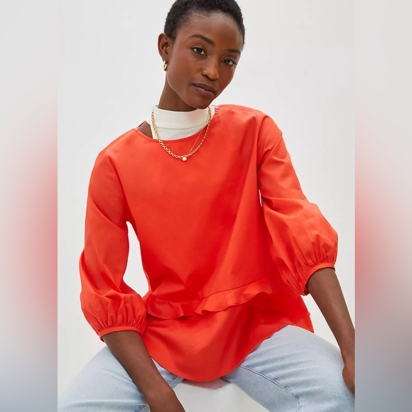 Anthropologie Tops - NWT Harshman Arpina Blouse in bright Coral